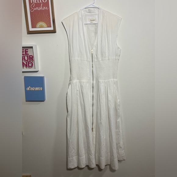 The Tommie Cap-Sleeve Smocked Front-Zip Shirt Dress - Picture 7 of 8